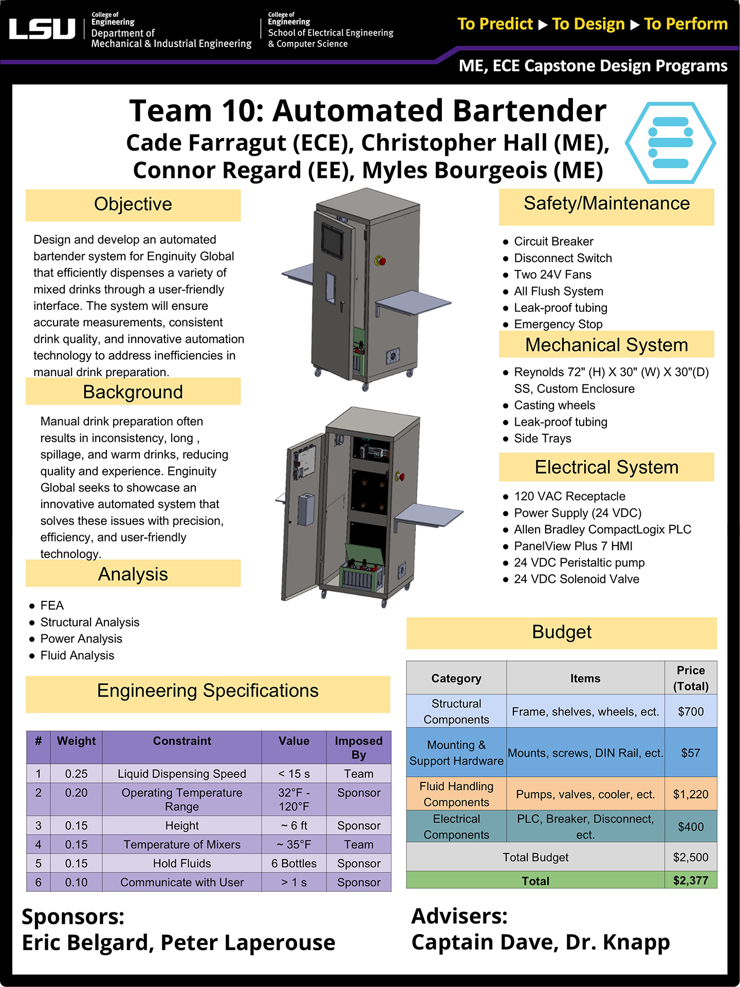 Project 10: Automated Bartender (2025)