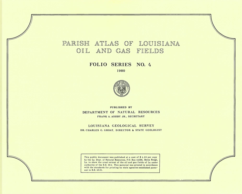 Parish Atlas of Louisiana Oil and Gas Fields