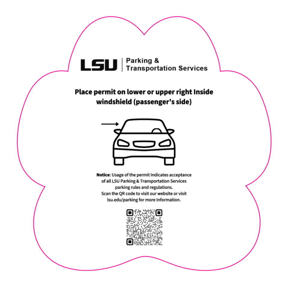 Outline of current student decal permit